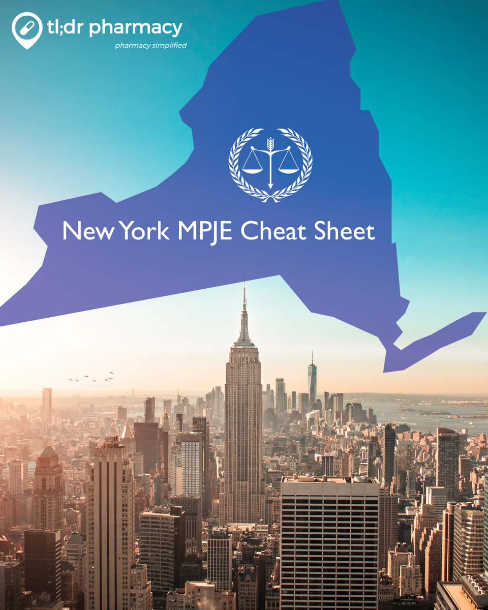 MPJE Cheat Sheet New York tl;dr pharmacy